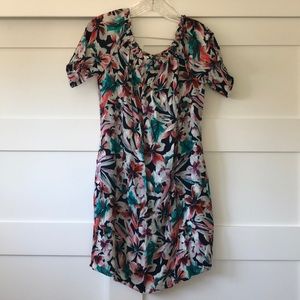 Ella Moss Off The Shoulder Tropical Print Dress